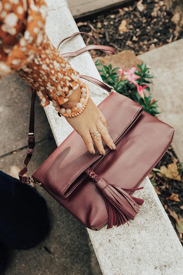 Return The Favor Faux Leather Crossbody In Windsor Wine Product Image