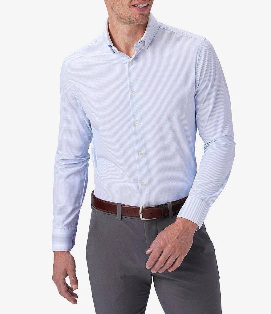 Mizzen+Main Leeward Performance Stretch Banker Stripe Long Sleeve Woven Shirt Product Image