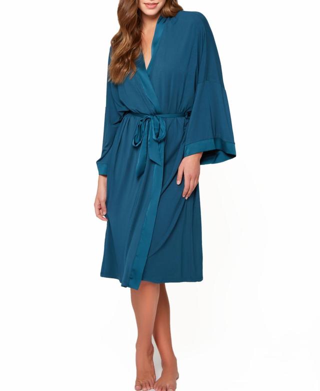 Womens Malachite Ultra Soft Knit Blend Robe - Teal Product Image