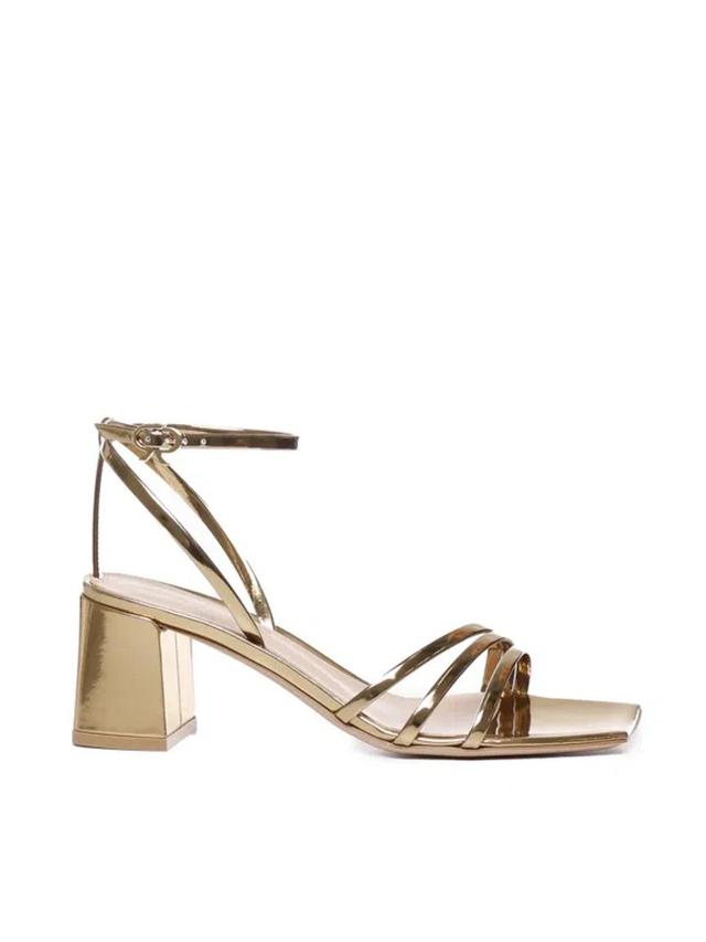 GIANVITO ROSSI Patent Leather Sandals In Beige Product Image