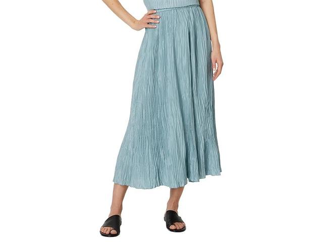 Eileen Fisher Pleated Full Length Skirt (Seafoam) Women's Skirt Product Image