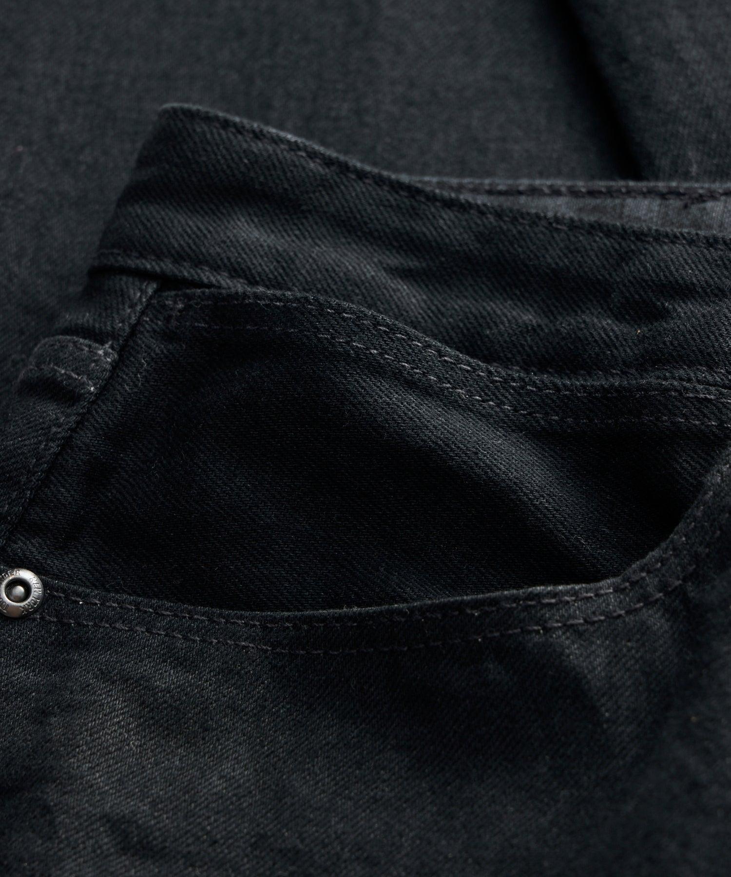 Slim Japanese Selvedge Stretch Jean in Black Wash Product Image