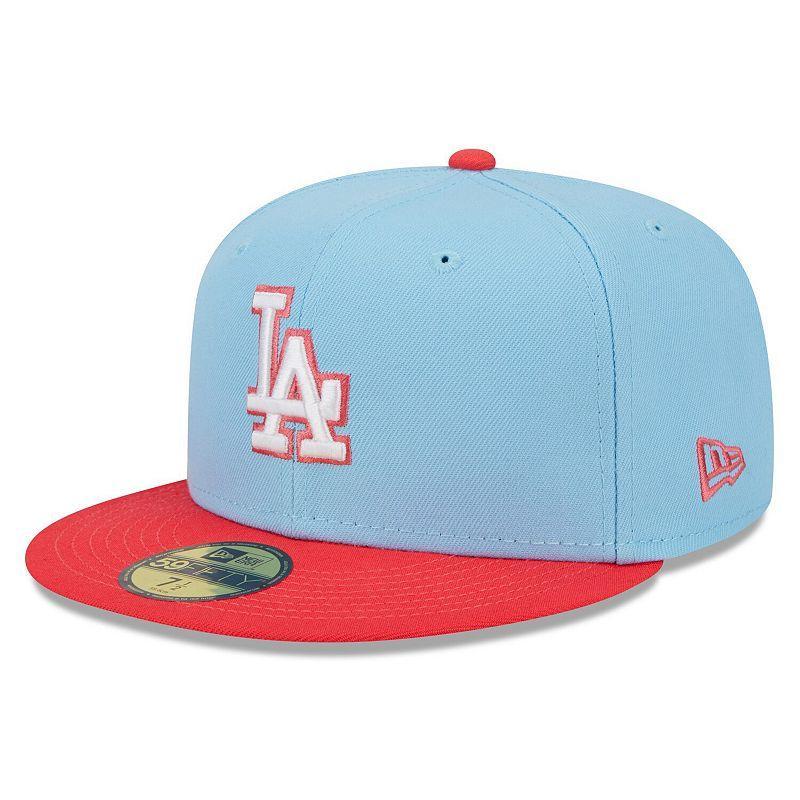 Mens New Era Blue/Red Los Angeles Dodgers Spring Color Two-Tone 59FIFTY Fitted Hat Product Image