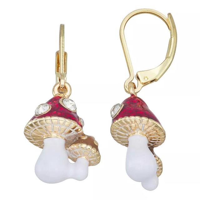 Napier Gold Tone Autumn Spice Mushroom Drop Earrings, Womens, Multi Product Image