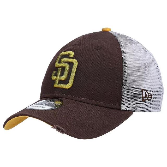 Mens New Era Brown San Diego Padres Team Rustic Trucker 9Twenty Snapback Hat Product Image