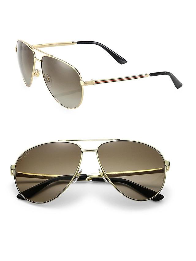 Mens 61MM Aviator Sunglasses Product Image