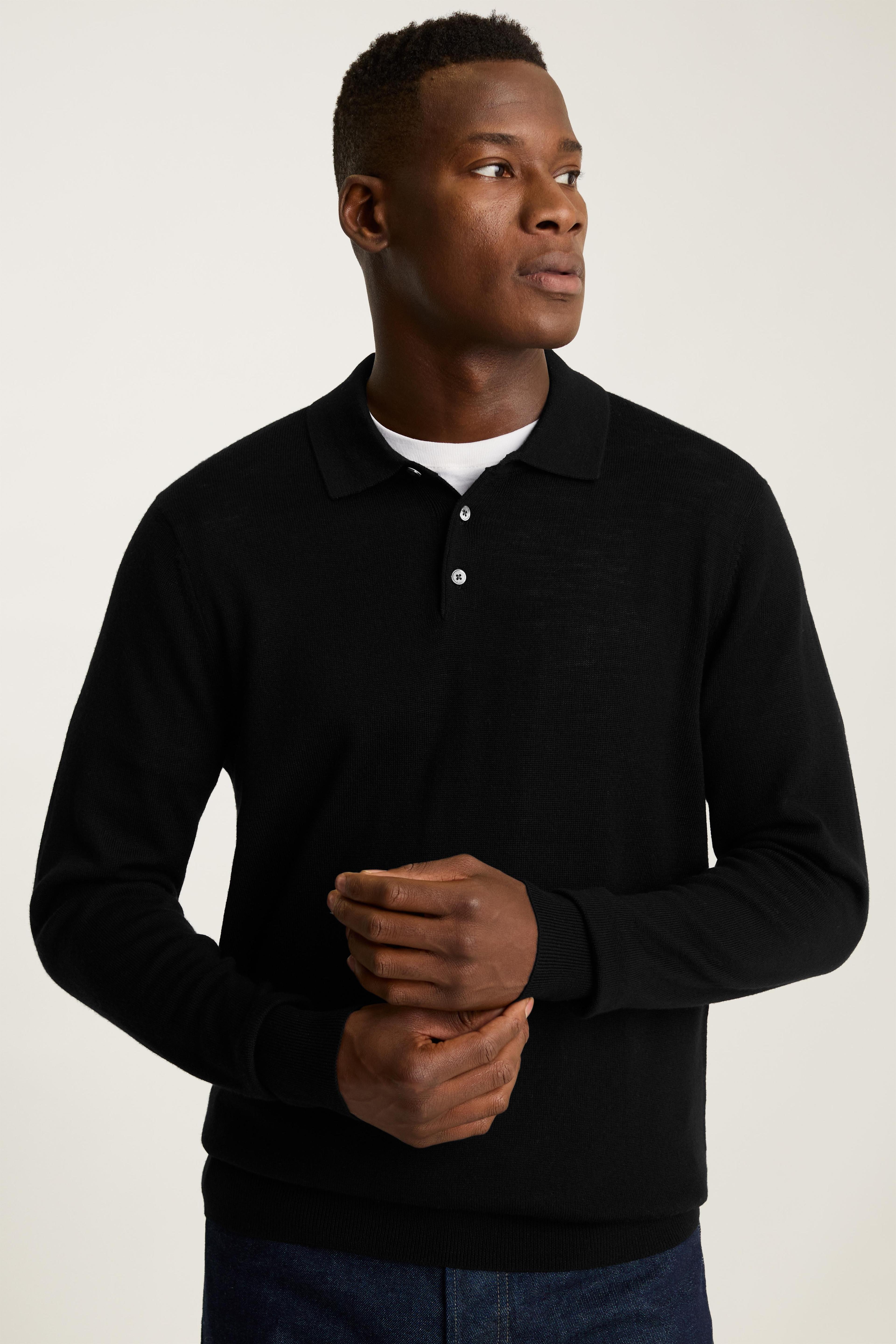 Hudson Long Sleeve Sweater Polo Product Image