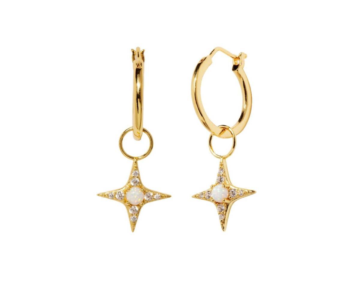 Womens Stellar Star Hoop Earrings Product Image