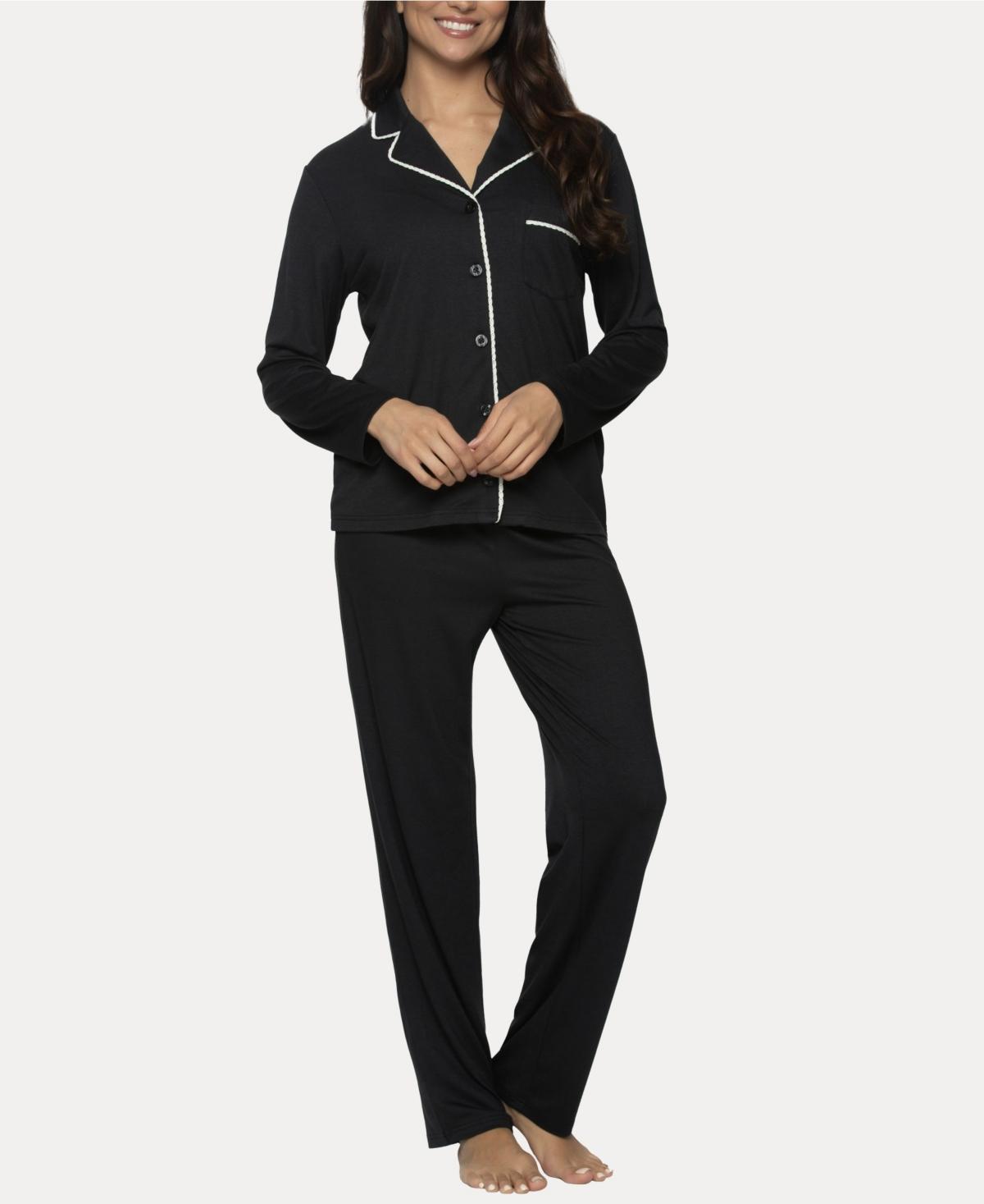 Felina Womens Jessie 2 Pc. Long Sleeve Pajama Set Product Image