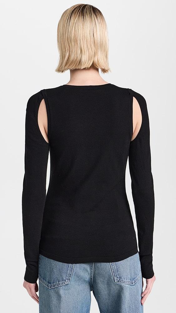 Helmut Lang Cutout Crew Top | Shopbop Product Image