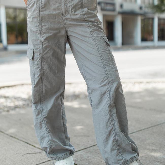 Hard To Forget Grey Adjustable Parachute Pants product image