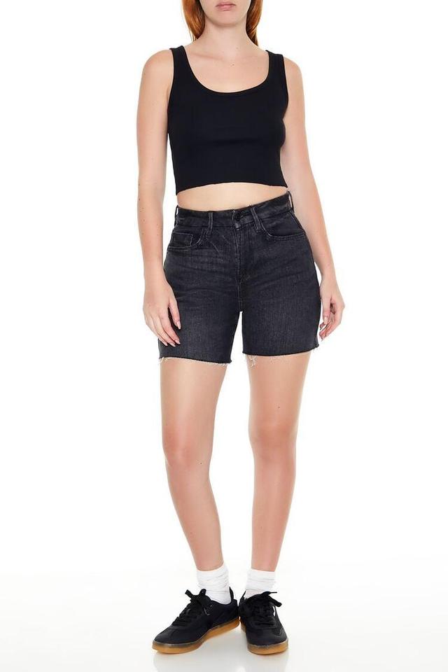 Stretch-Denim Curvy Denim Shorts | Forever 21 Product Image