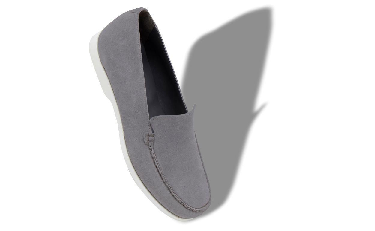 MONACO Grey Suede Boat Shoes Product Image