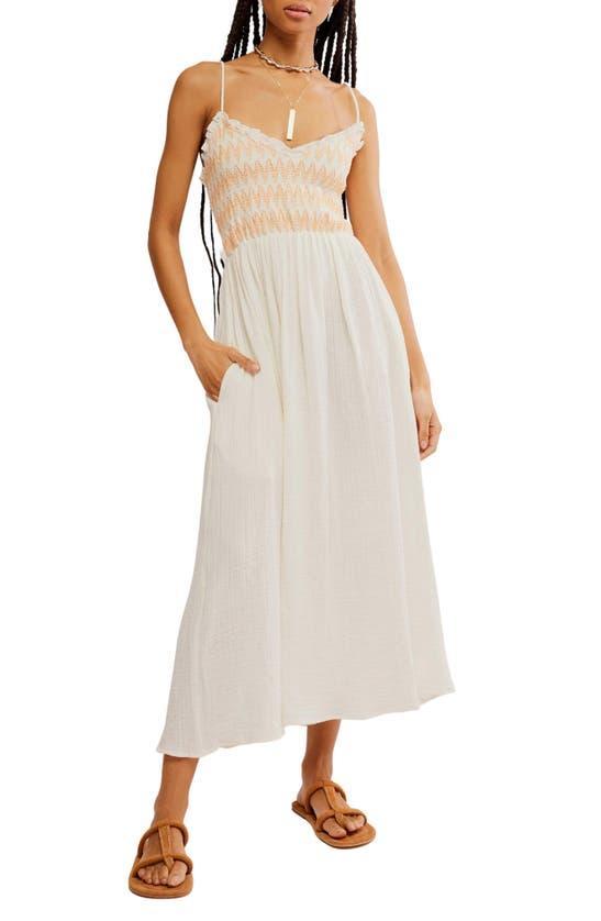 Sweet Nothings Cotton Gauze Maxi Sundress In Beige Product Image