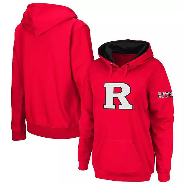 Womens Scarlet Rutgers Scarlet Knights Team Big Logo Pullover Hoodie Product Image