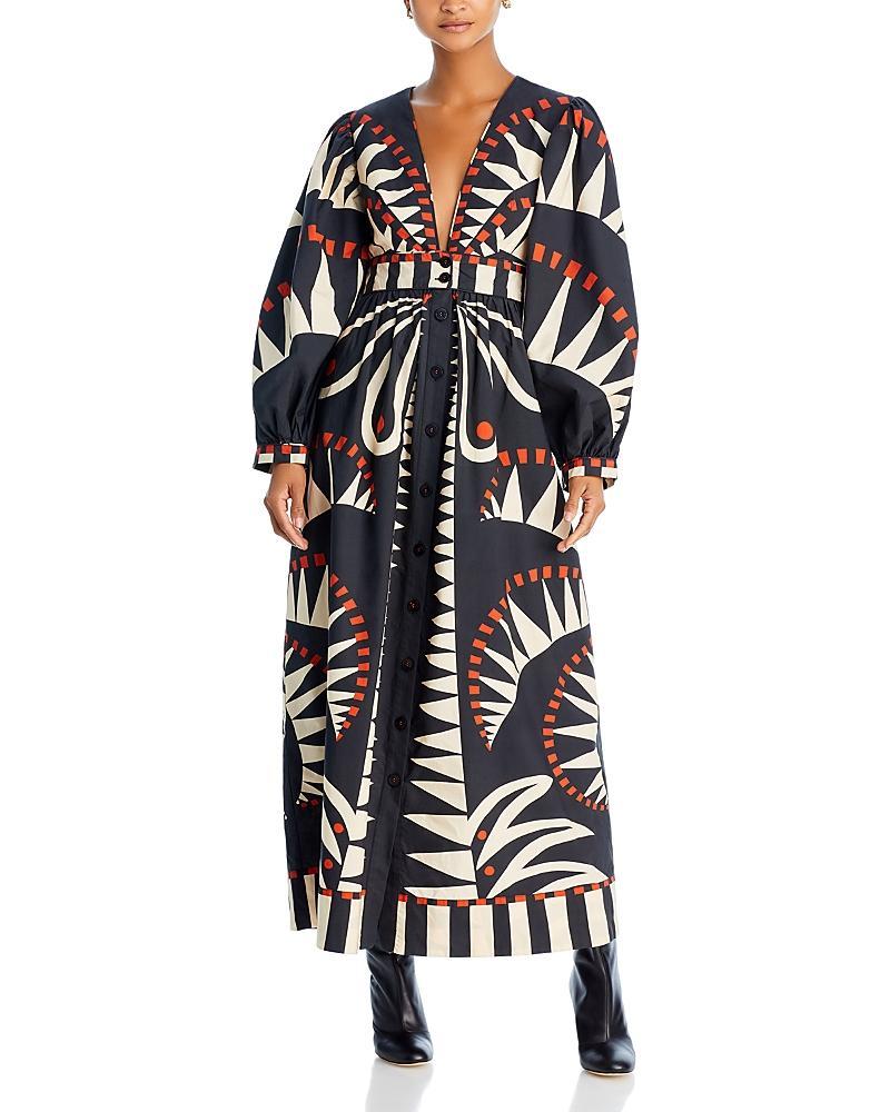 Black Coconut Grove Puff Sleeve Maxi Dress, COCONUT GROOVE BLACK / XXS Product Image