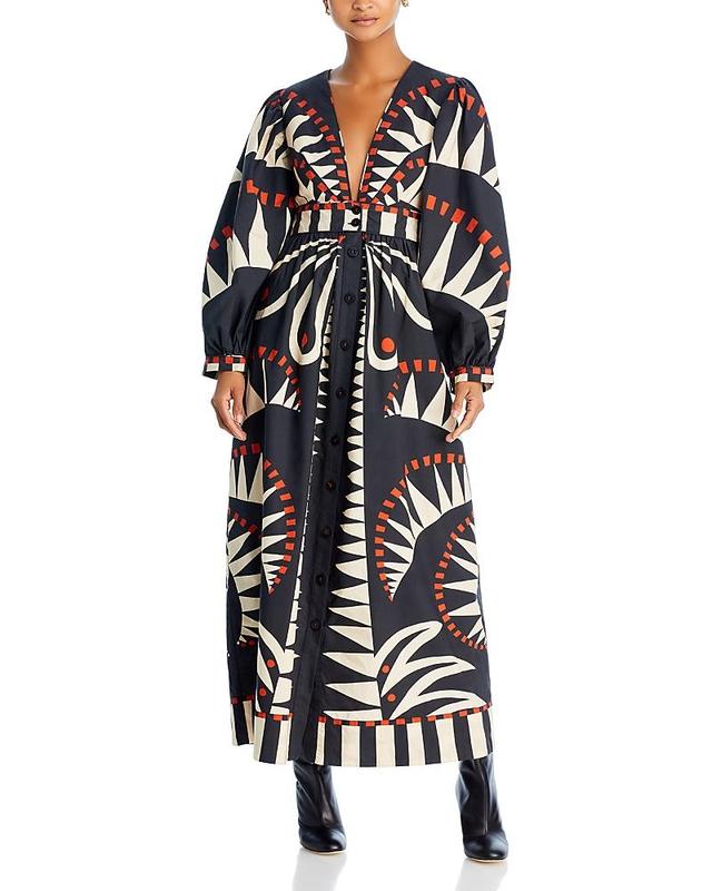 Black Coconut Grove Puff Sleeve Maxi Dress, COCONUT GROOVE BLACK / XXS Product Image