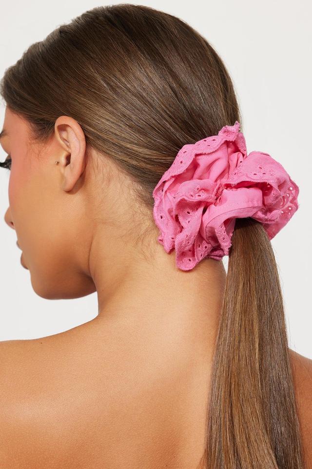 Fae Floral 3 Piece Hair Scrunchie Set - Pink/combo Product Image