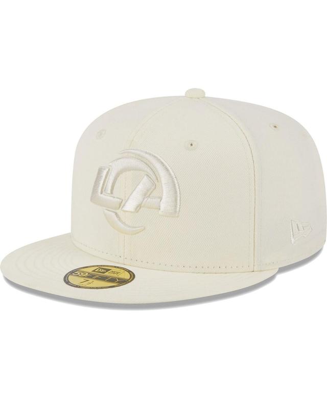 Mens New Era Cream Los Angeles Rams Color Pack 59FIFTY Fitted Hat Product Image