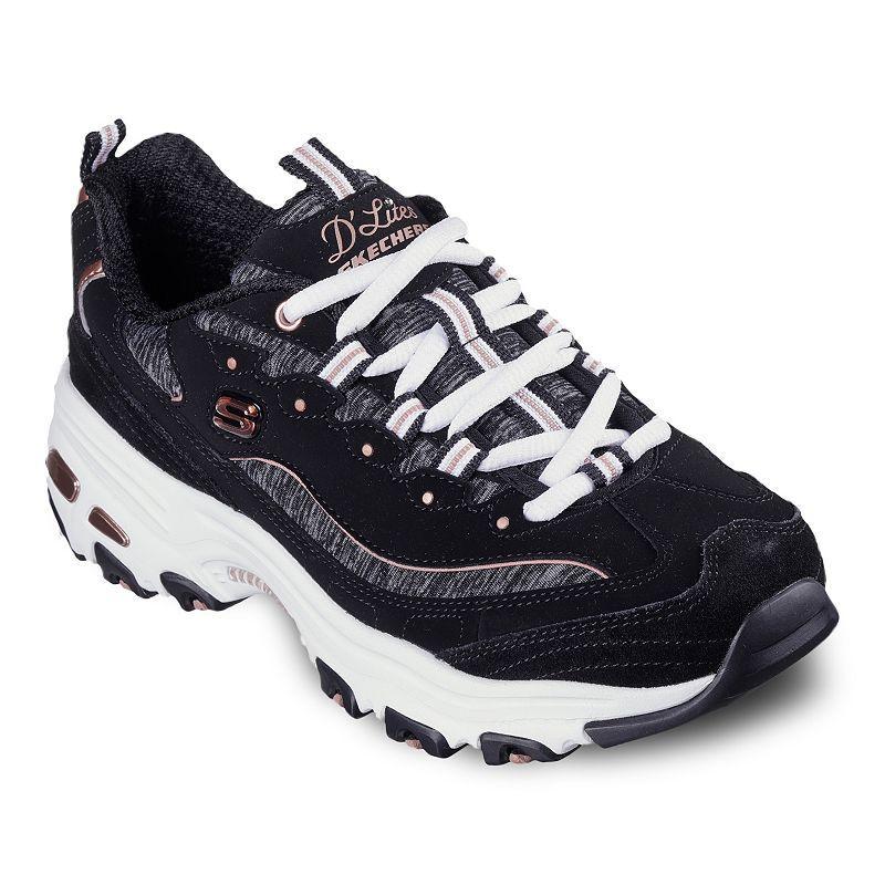 Skechers Womens DLites - Me Time Walking Sneakers from Finish Line - Black Product Image