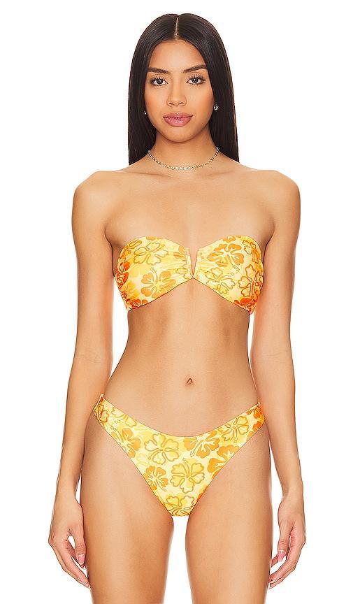 Kulani Kinis Bandeau Bikini Top in Orange. Product Image