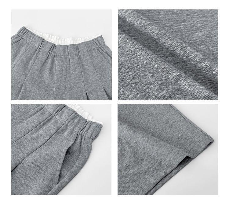 Pleated Wide-Leg Sweatpants in 5 Colors Product Image