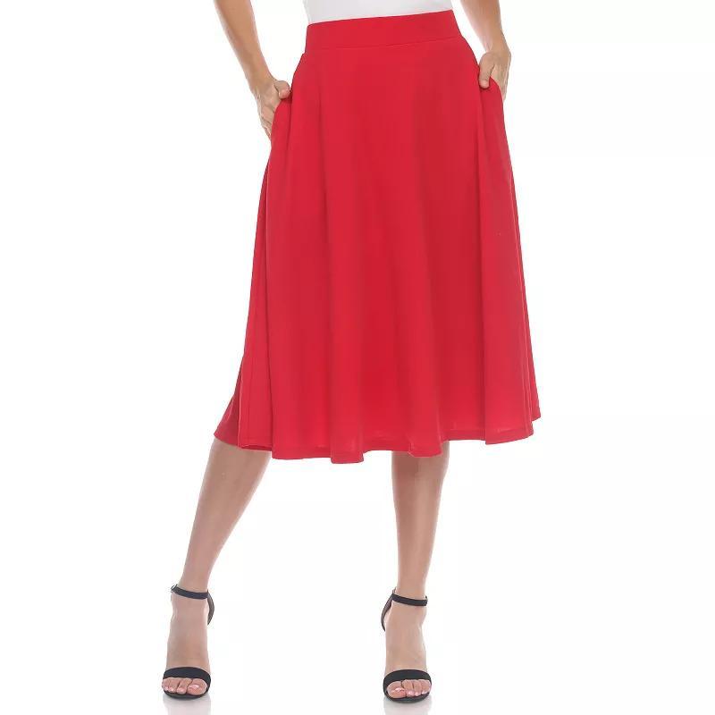 Flared Midi Skirt with pockets Product Image