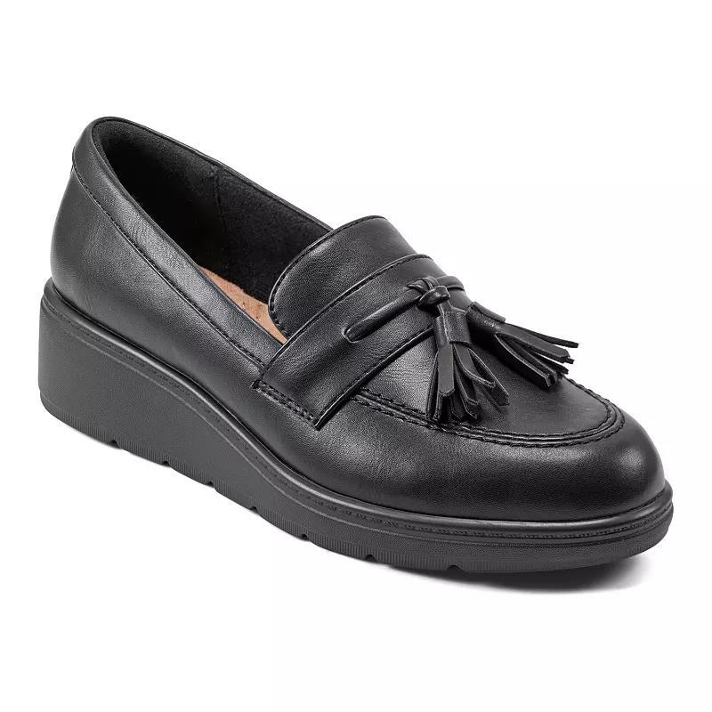 Easy Spirit Tracen Kiltie Womens Wedge Slip-On Loafers Product Image