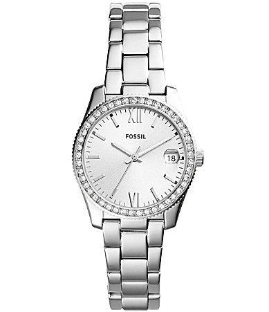 Fossil Scarlette Silver Quartz Analog  Date Bracelet Watch Product Image