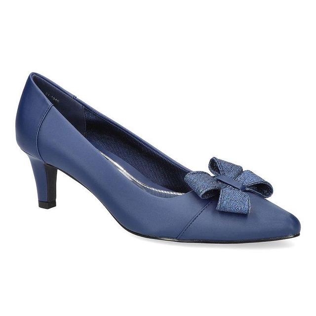 Easy Street Devanna Womens Pointed Toe Pumps Blue Satin Product Image