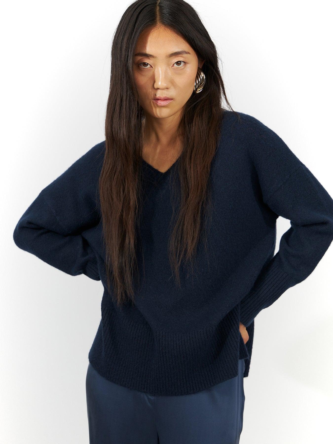 Sand Women's Christa V Dark Navy Blue Sweater Product Image