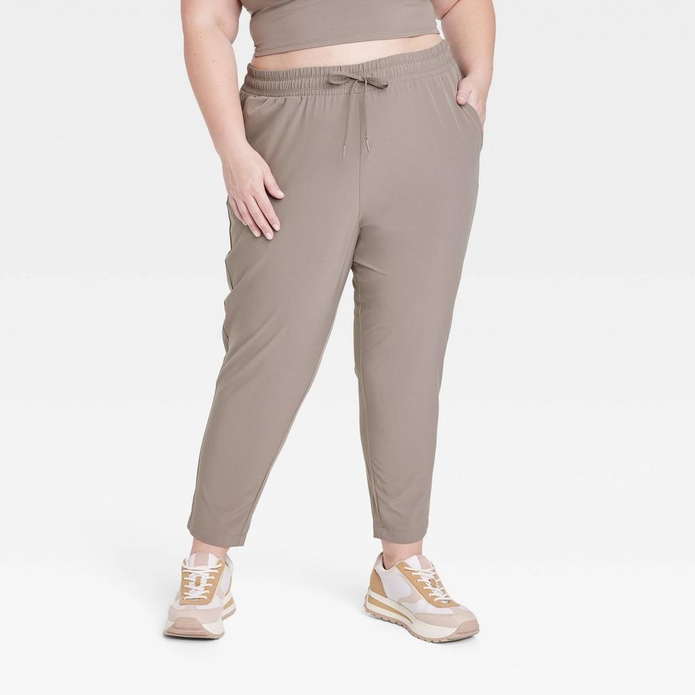 Womens Stretch Woven Taper Pants - All in Motion Dark Brown XXL Product Image