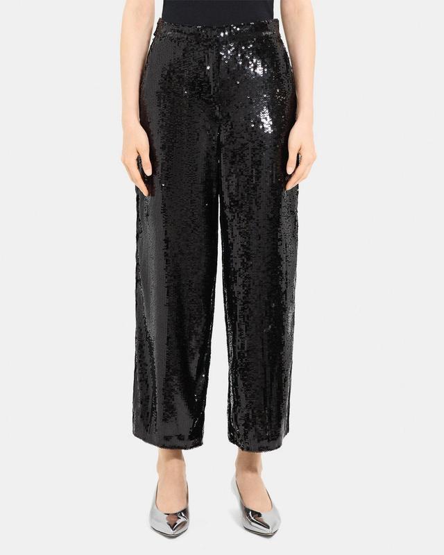 Relaxed Straight Pant in Recycled Sequins Product Image