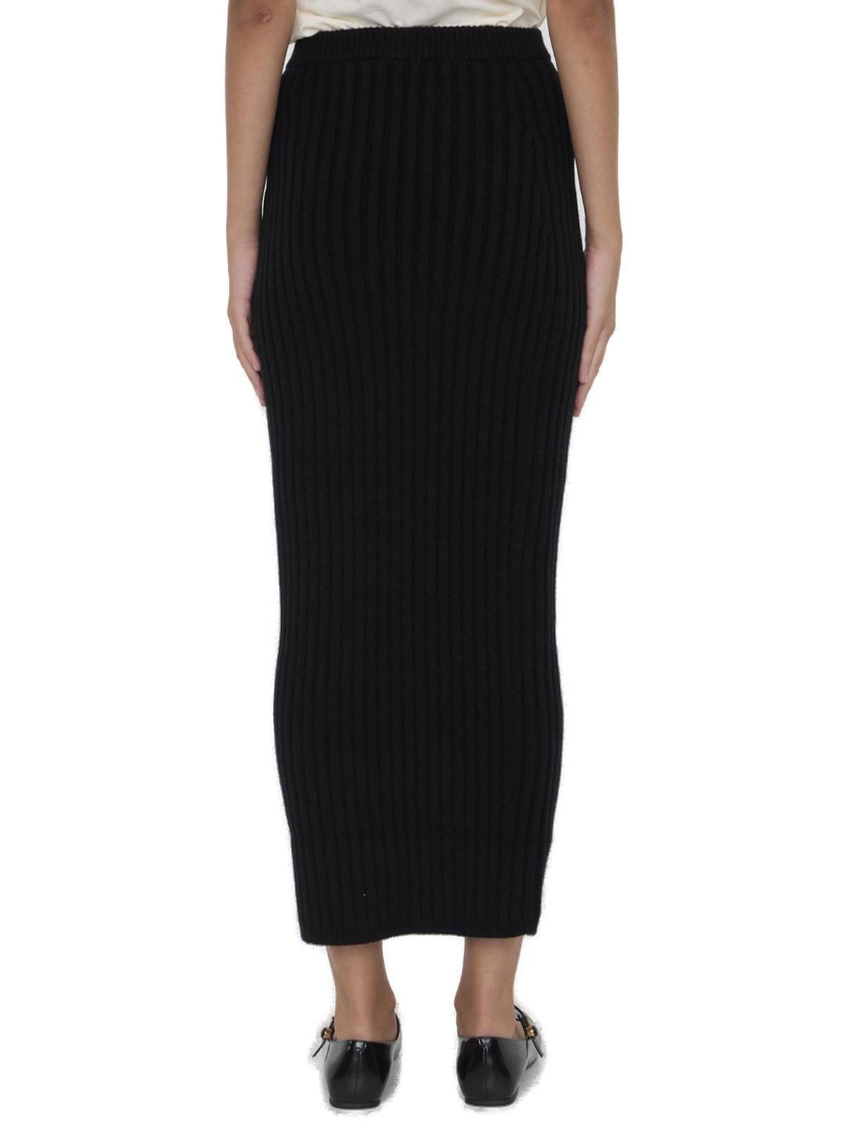 Wool-cashmere-blend Maxi Skirt In Black Product Image