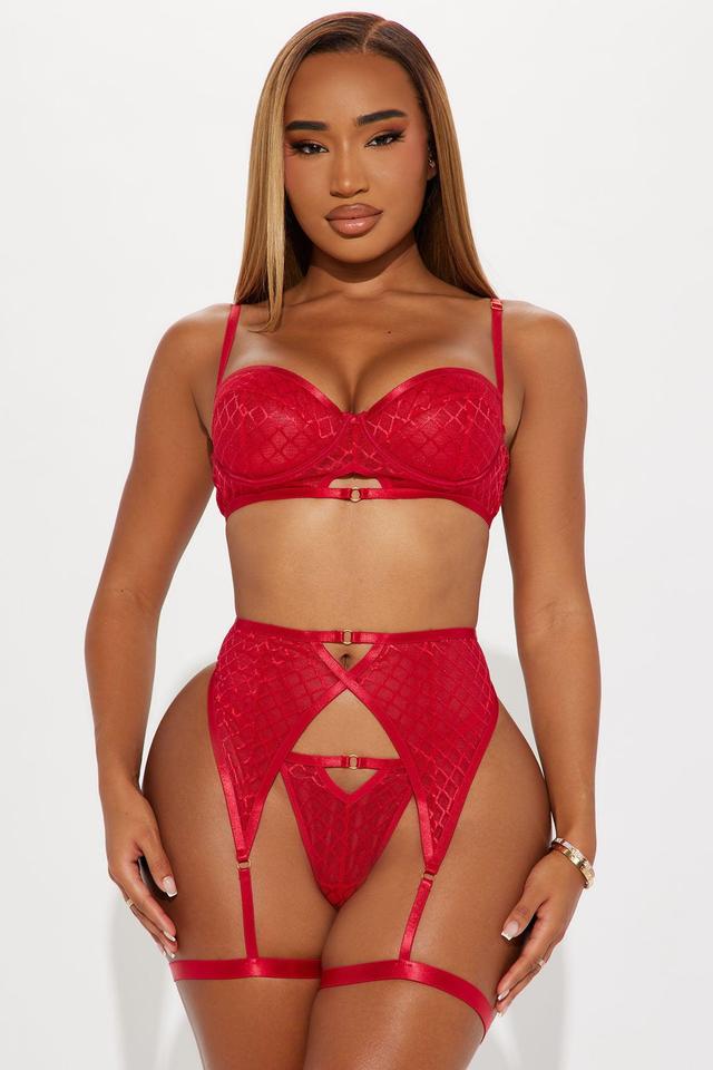 Be Your Favorite Mesh 3 Piece Set - Red Product Image