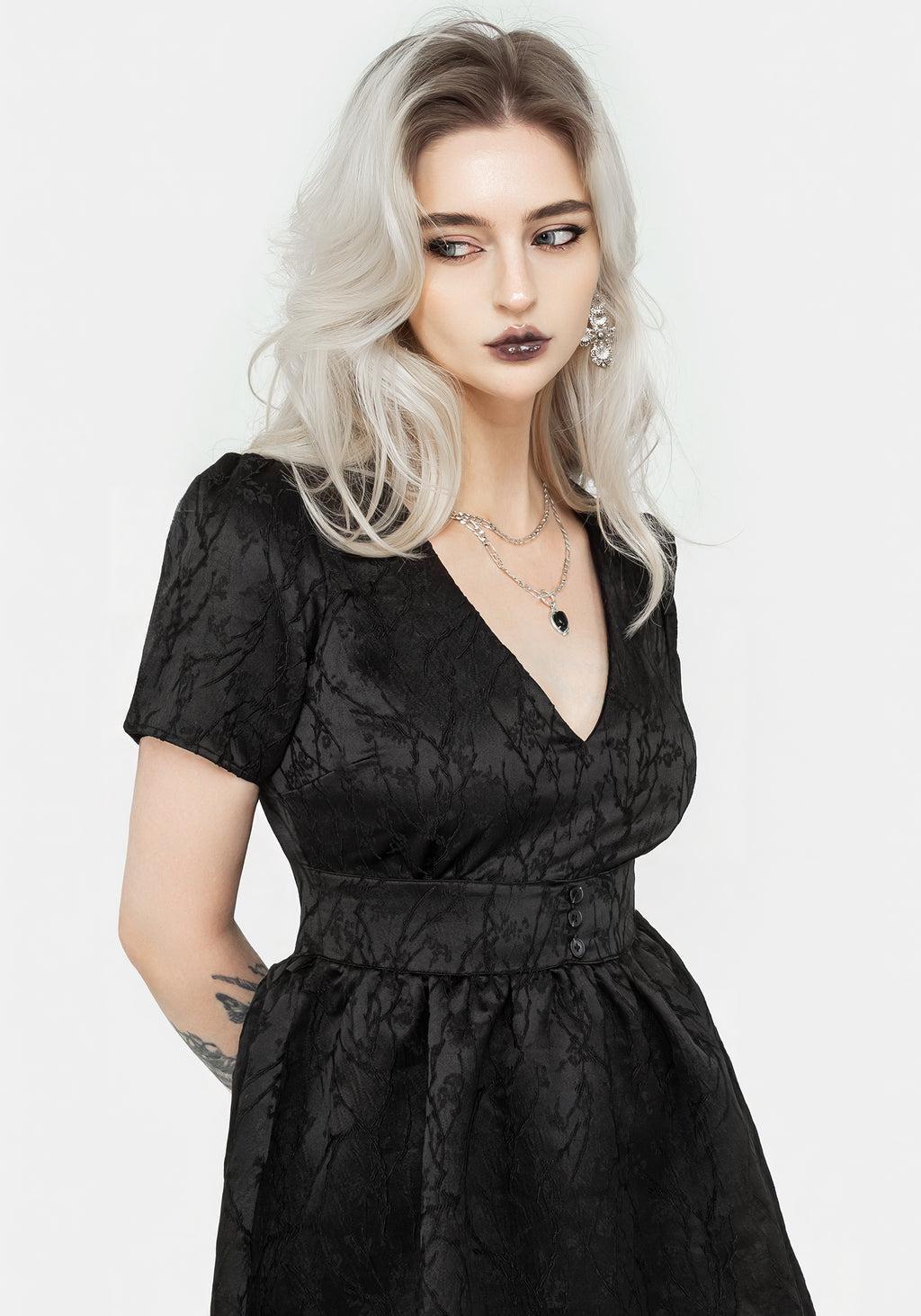 Fracture V-Neck Mini Dress Product Image