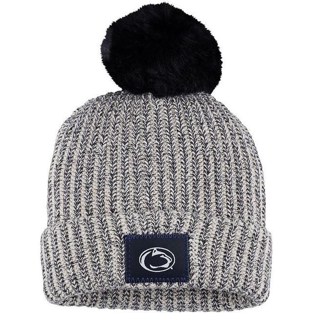 Womens Love Your Melon Gray Penn State Nittany Lions Cuffed Knit Hat with Pom Product Image