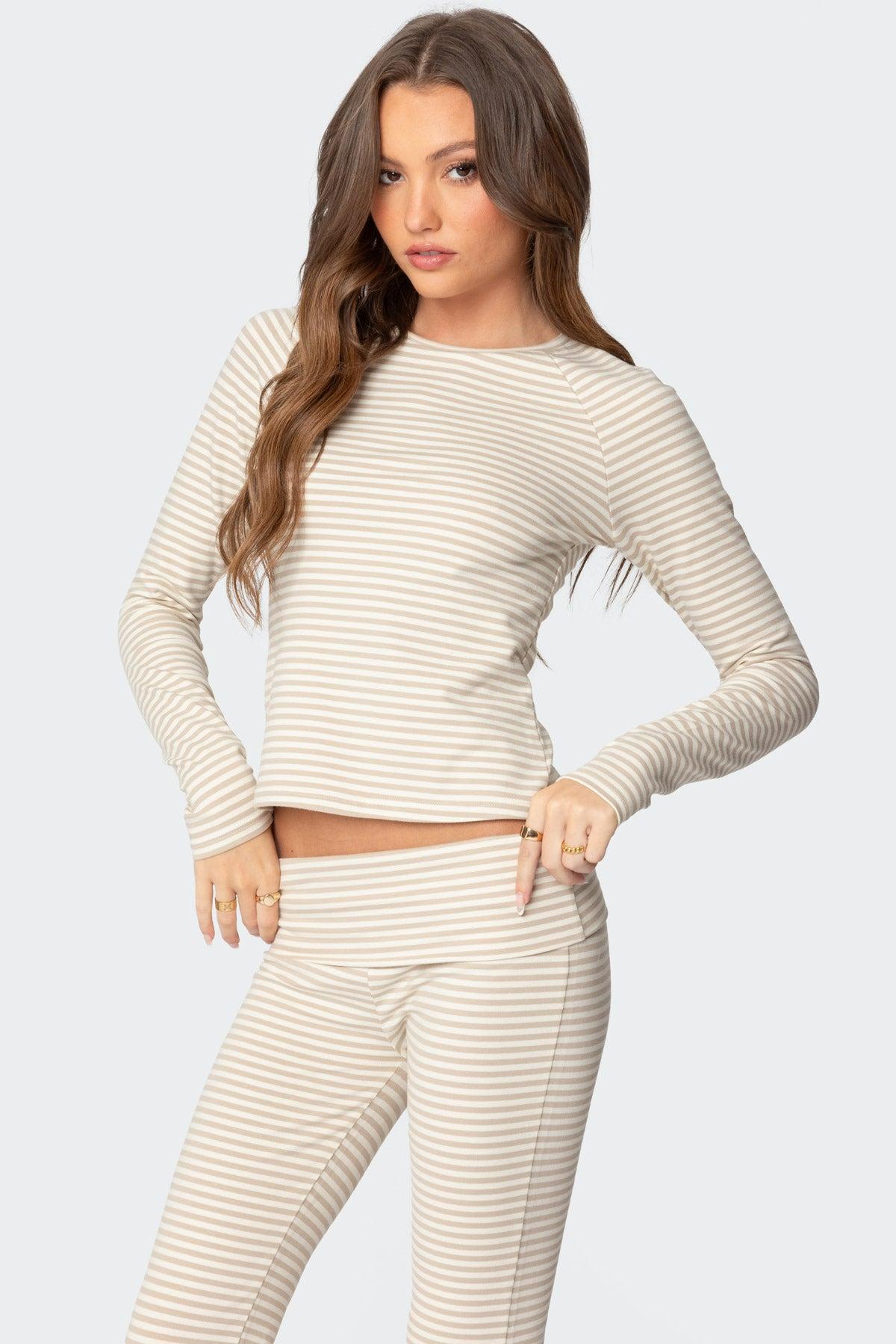 Kaeli Stripey Long Sleeve T Shirt Product Image