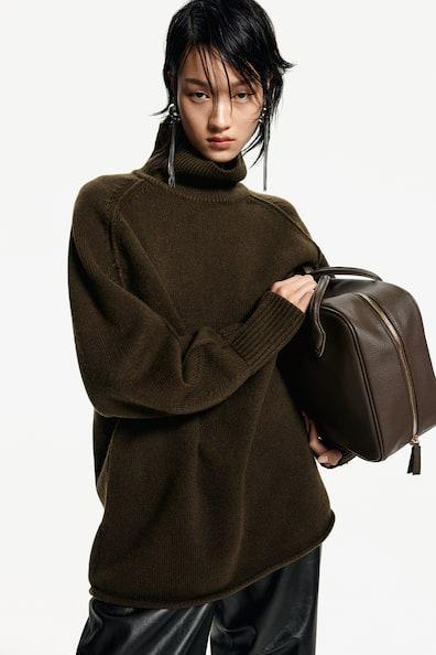 Wool Mock Turtleneck Sweater Product Image