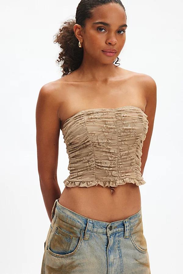 Urban Renewal Remnants Made In LA Ruched Lace Tube Top Womens at Urban Outfitters Product Image