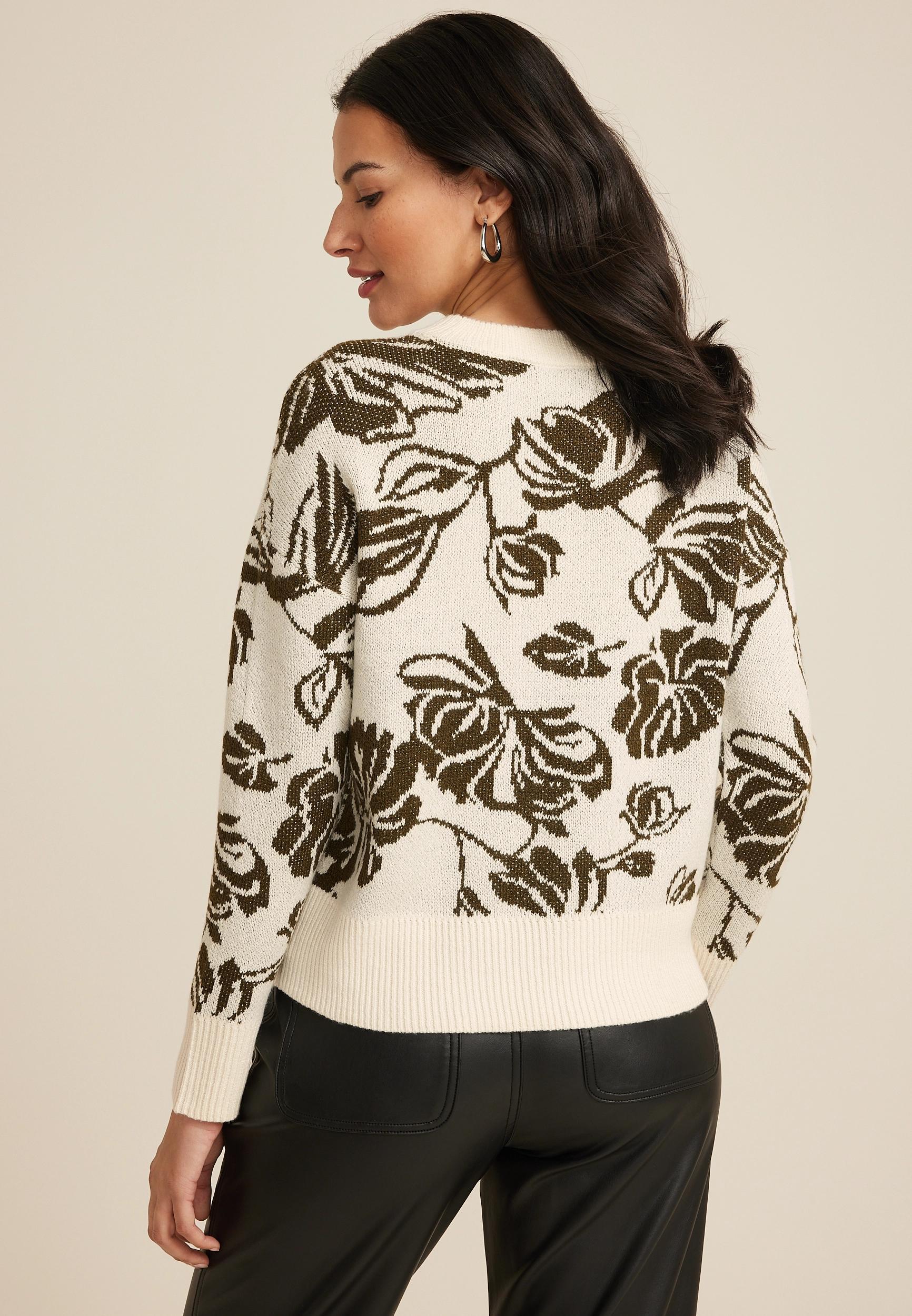 Floral Long Sleeve Sweater Product Image