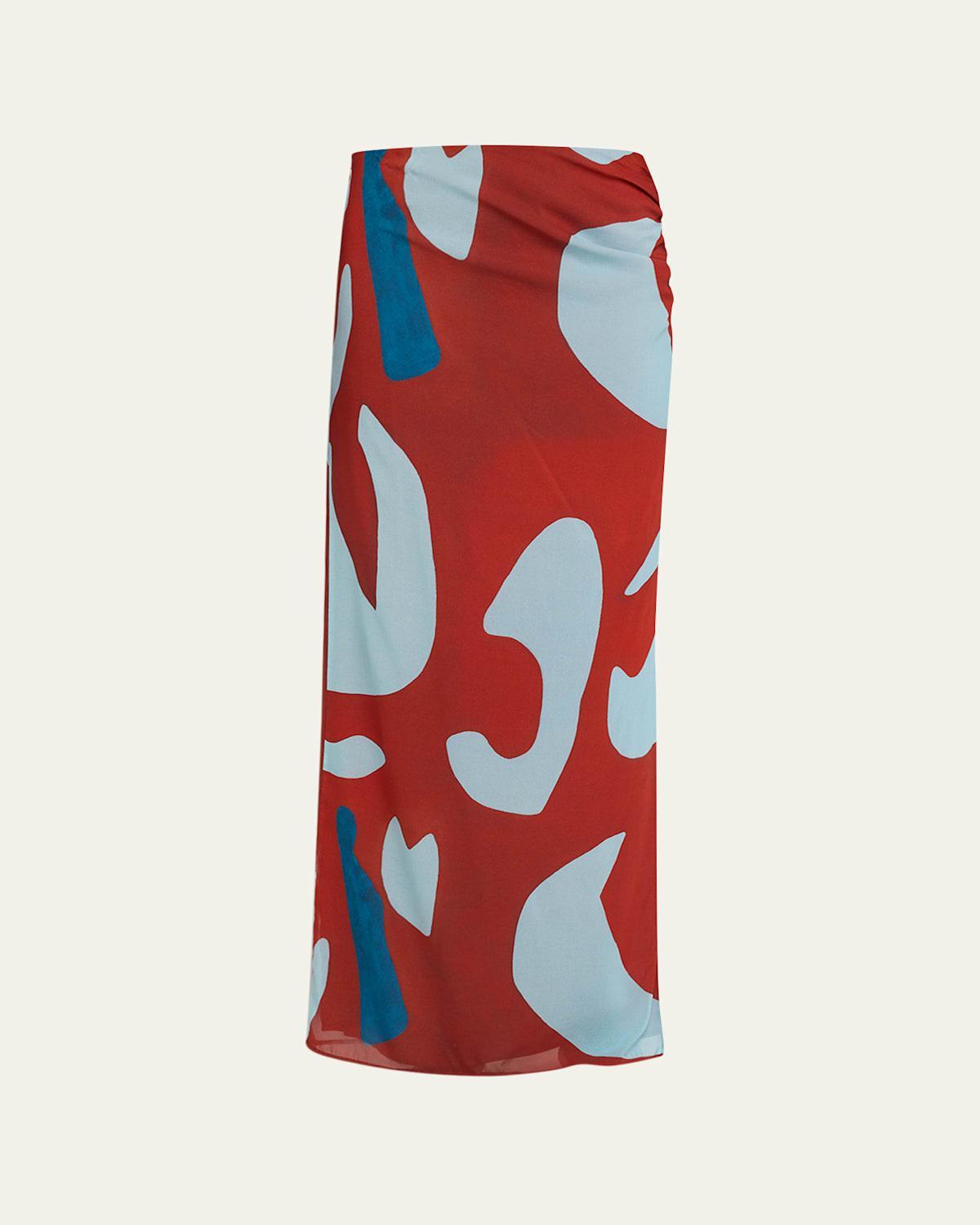 Womens Reflexin Frankie Geometric Midi-Skirt Product Image