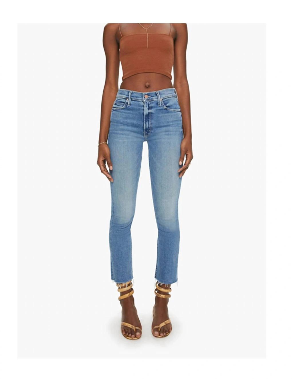 Dazzler Mid Rise Ankle Fray Jeans In Riding The Cliffside In Blue Product Image