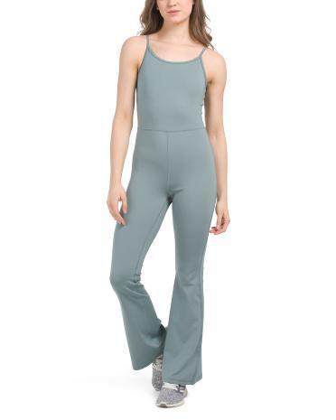 Illusion Rib Scarlett Flare Jumpsuit for Women | Polyester/Spandex Product Image