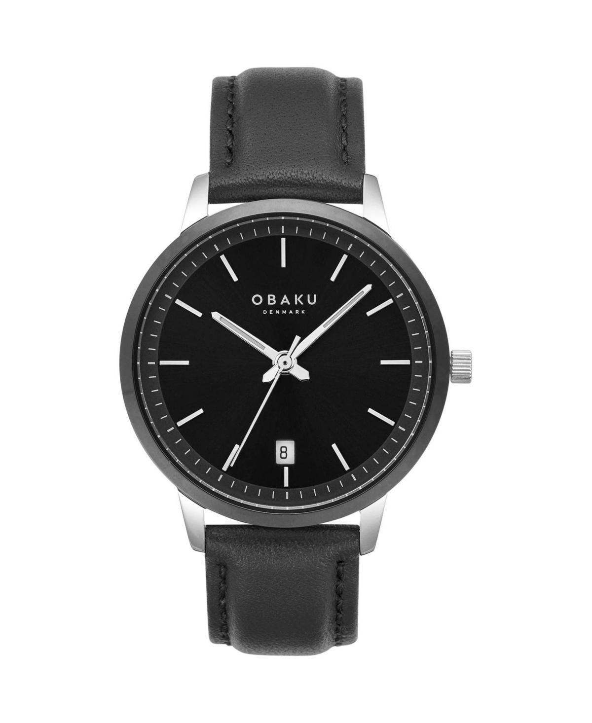 Obaku Mens Salvie Black Dial Watch - V270GDABRB Product Image