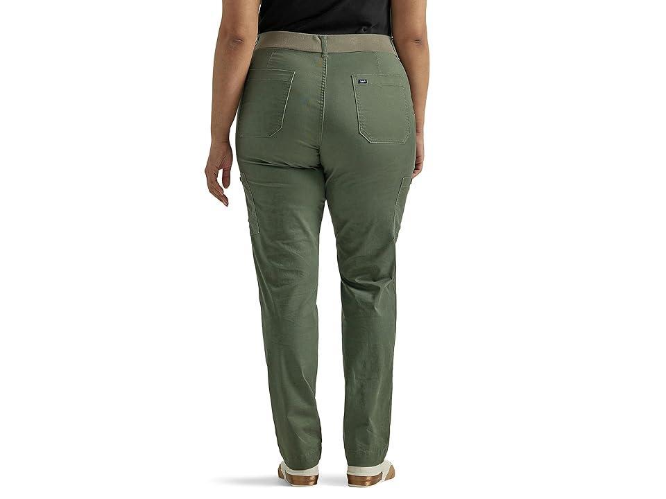 Plus Size Lee Ultra Lux Comfort with Flex-To-Go Utility Pants, Womens Green Grove Product Image