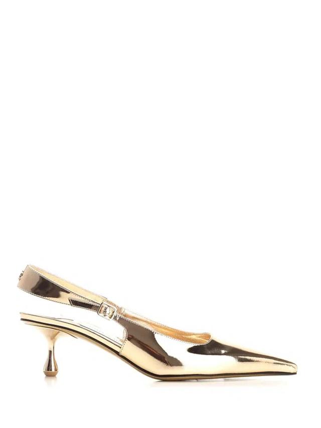 JIMMY CHOO 50mm Amel Pumps In Gold Product Image