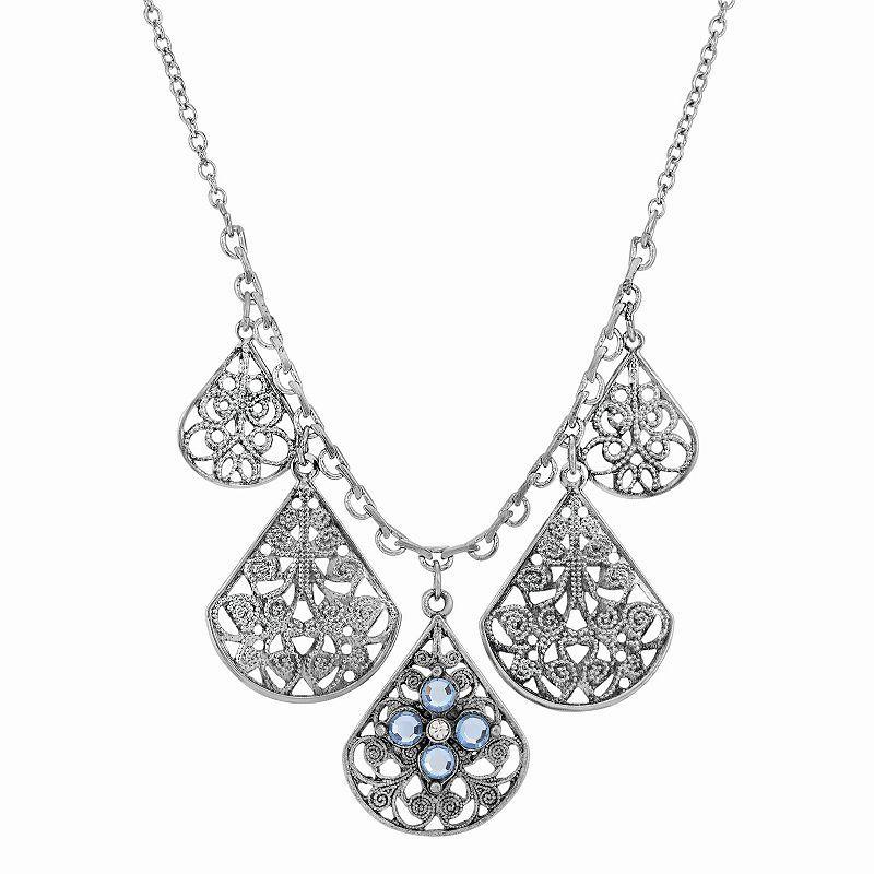 2028 Flower Multi Teardrop Necklace Product Image