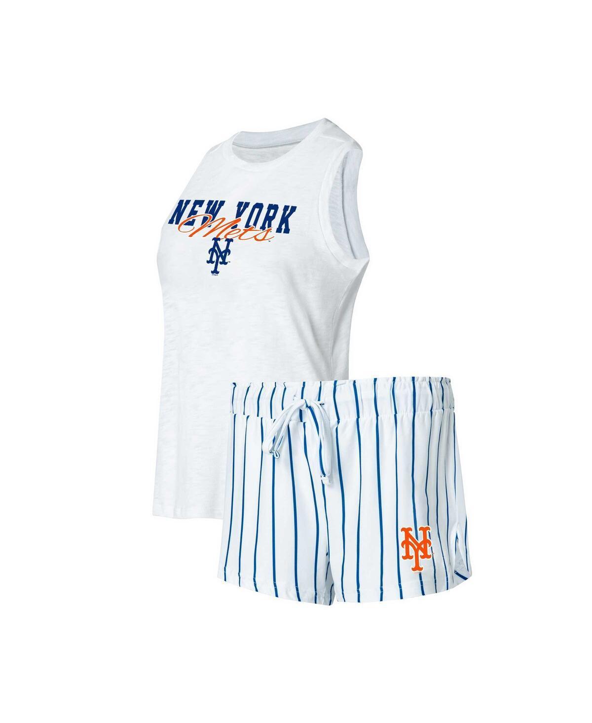 Womens Concepts Sport New York Mets Reel Pinstripe Tank Top & Shorts Sleep Set Product Image