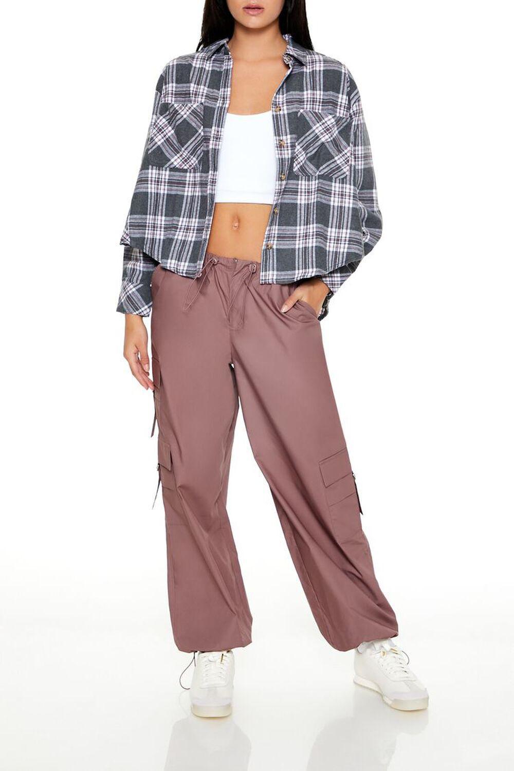 Cropped Plaid Flannel Shirt | Forever 21 Product Image